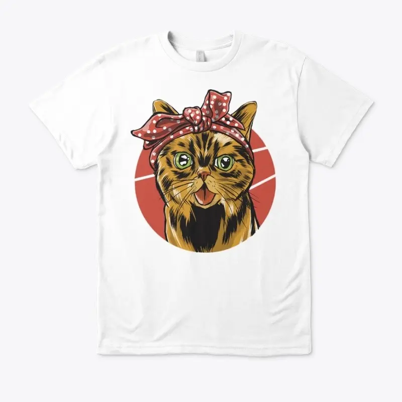 bandana cat t-shirt design