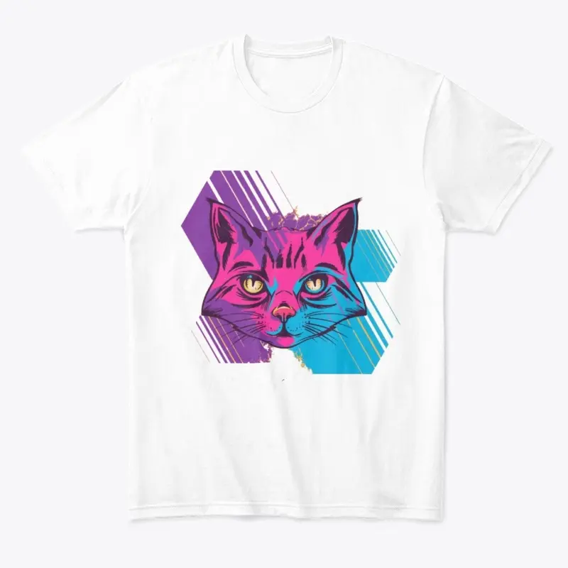 trippy cat design